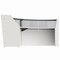 Linea Italia Curved Reception Desk 2 Units, Clear Panel, 124 inW x 49 inD, White ZUS316 - alternate 5